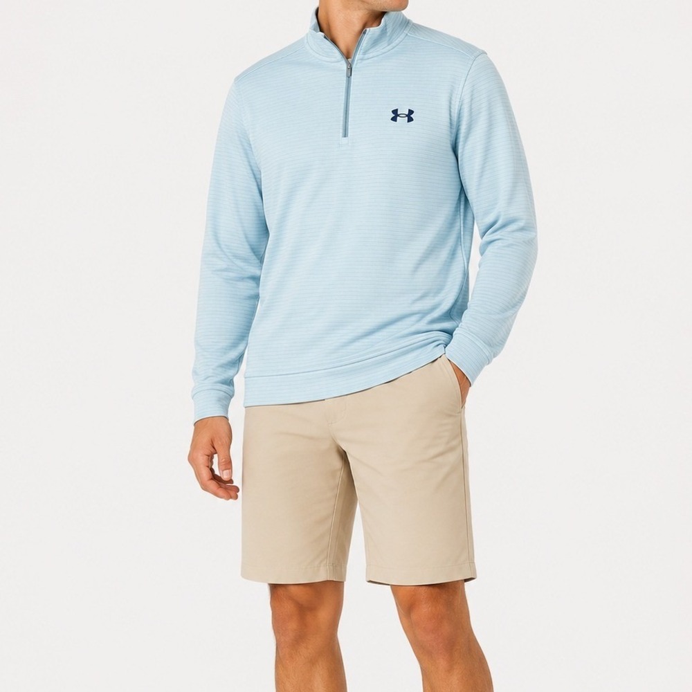 *NWT* Under Armour Storm SweaterFleece Men Small Quarter Zip Blue Athleisure